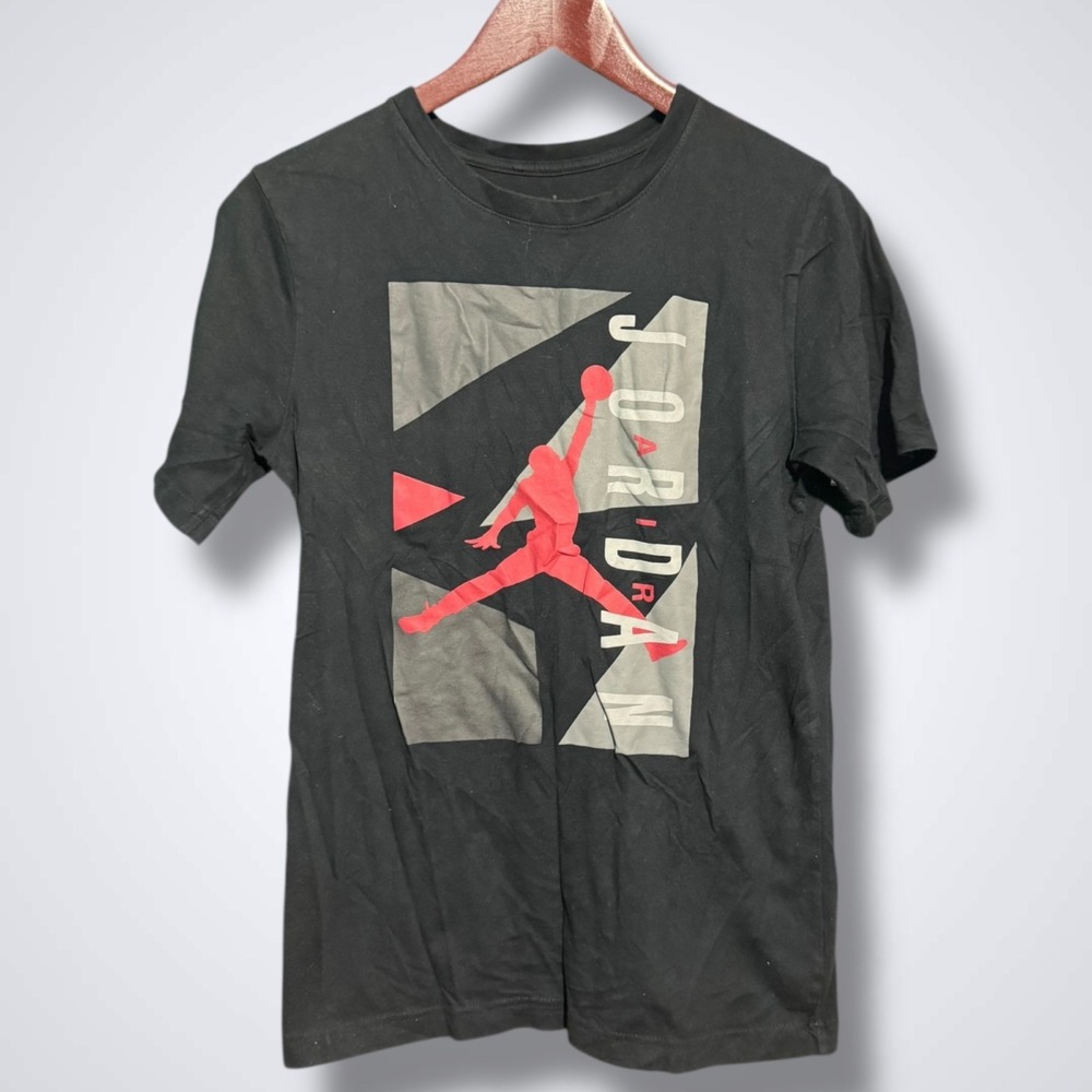 Jordan Shirt Men's XL Black Short Sleeve Basketball Crew Neck T Shirt